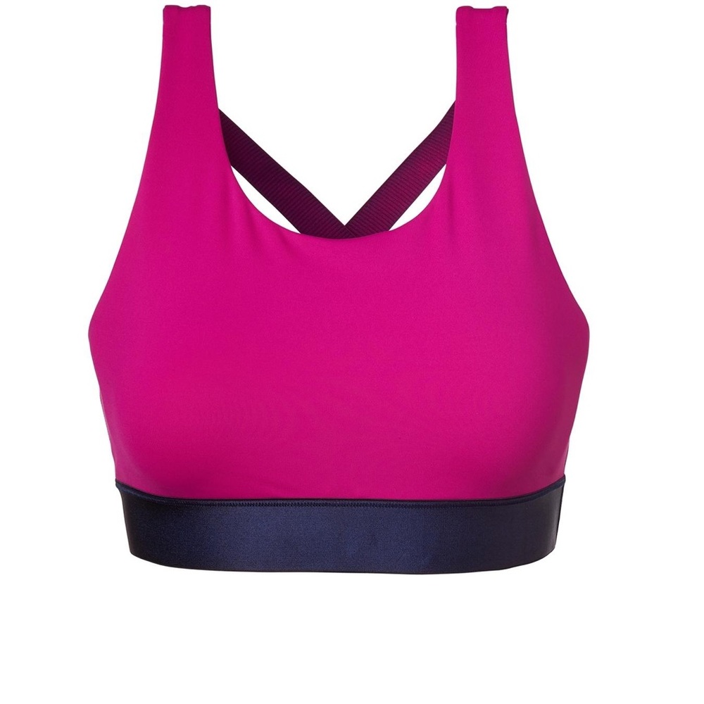 Athleta power of she bright pink sport bra